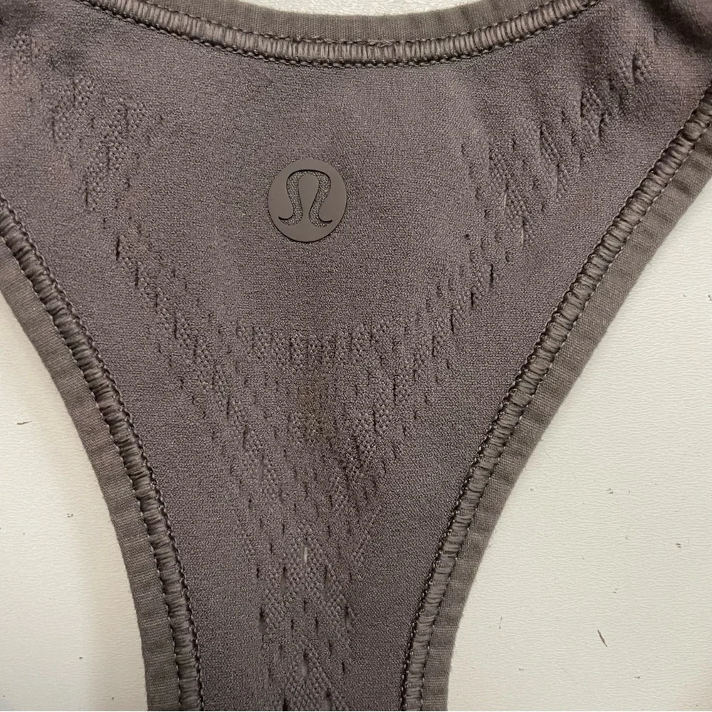 Lululemon Reveal Sports Bra Digital Rain Light Support Knit Lunar Rock Taupe